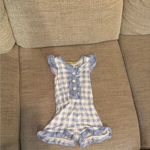 Blue Gingham Kids One Piece